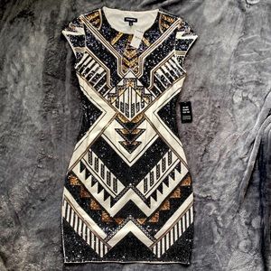 NWT Express sequin bodycon dress
